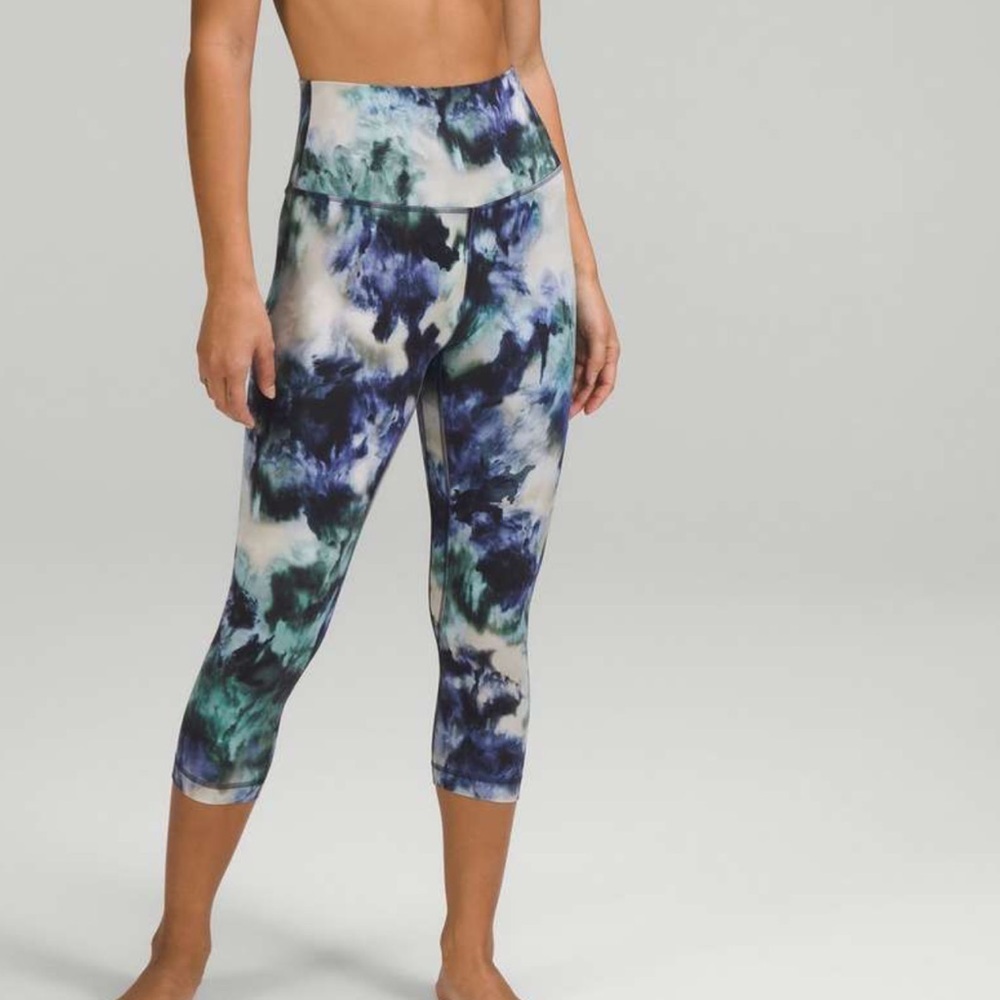 Lululemon Sz 4 Align High Rise Crop 21” Leggings Meteor Wash Athletic Yoga Gym